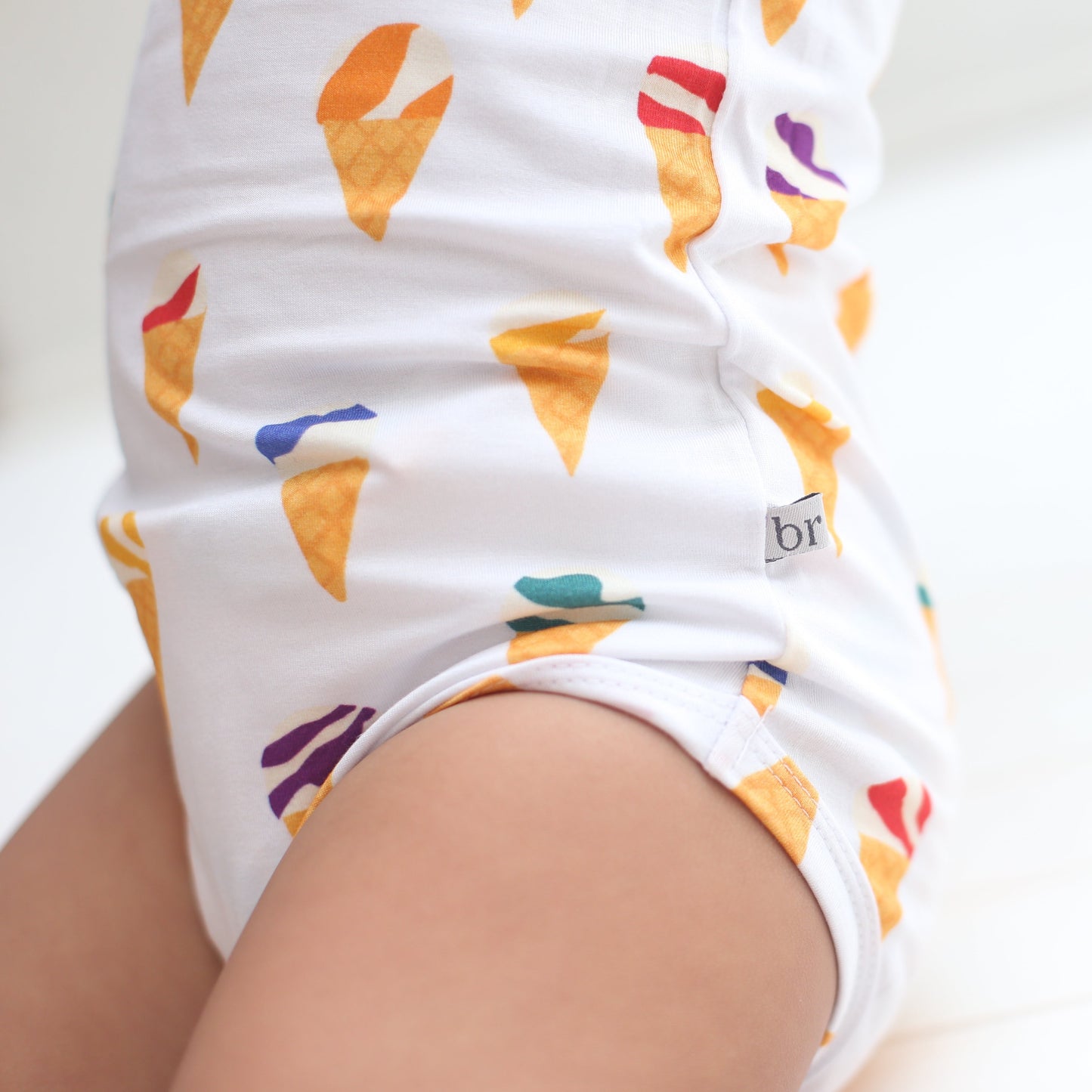 Sleeveless Bamboo Bodysuit in You Scream Ice Cream