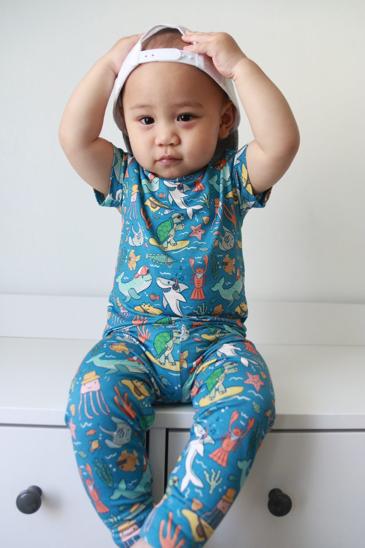 Two Piece Pajama Set in Radical Reef