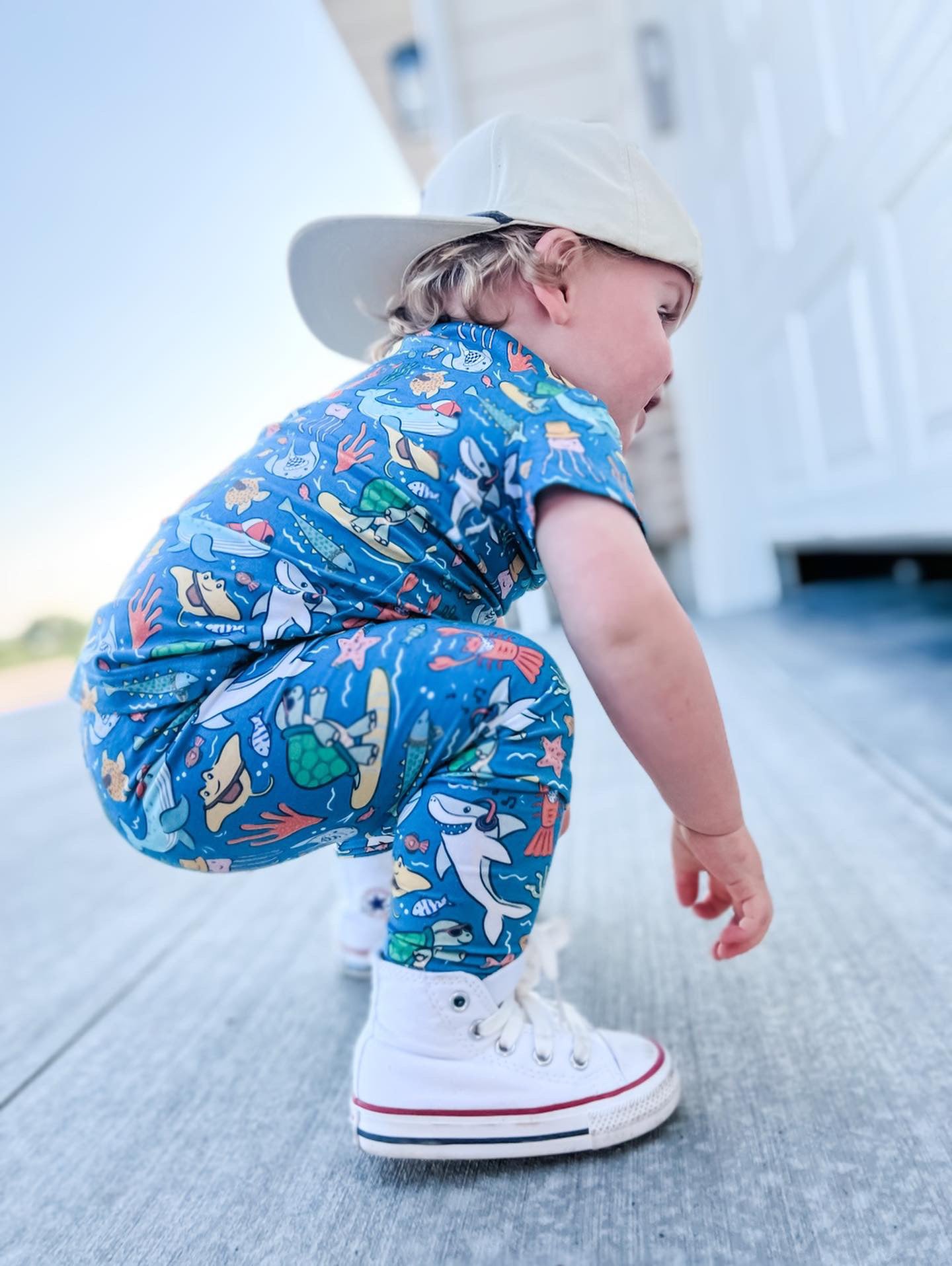 Two Piece Pajama Set in Radical Reef