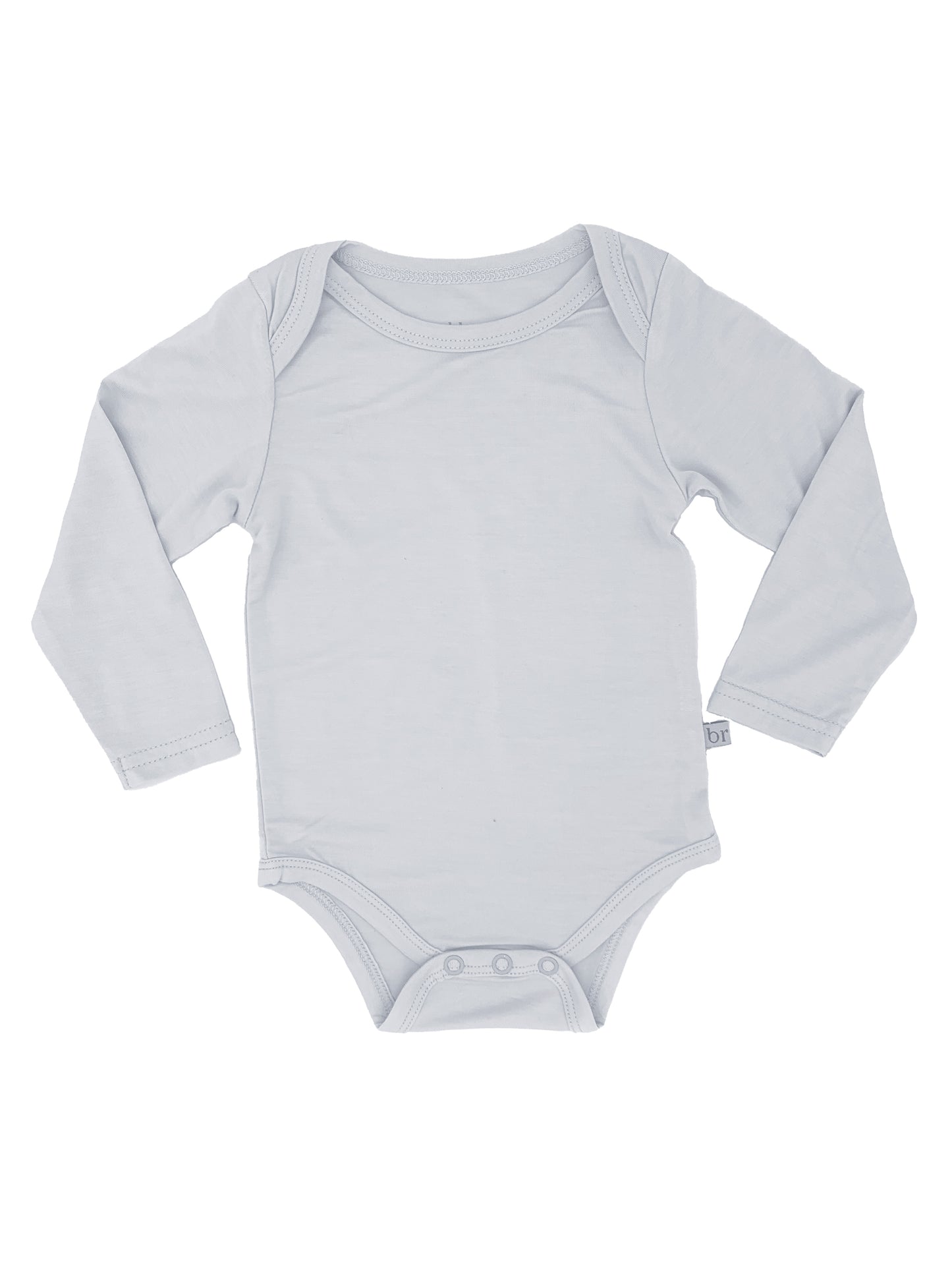 Long Sleeve Bamboo Bodysuit in Cloud