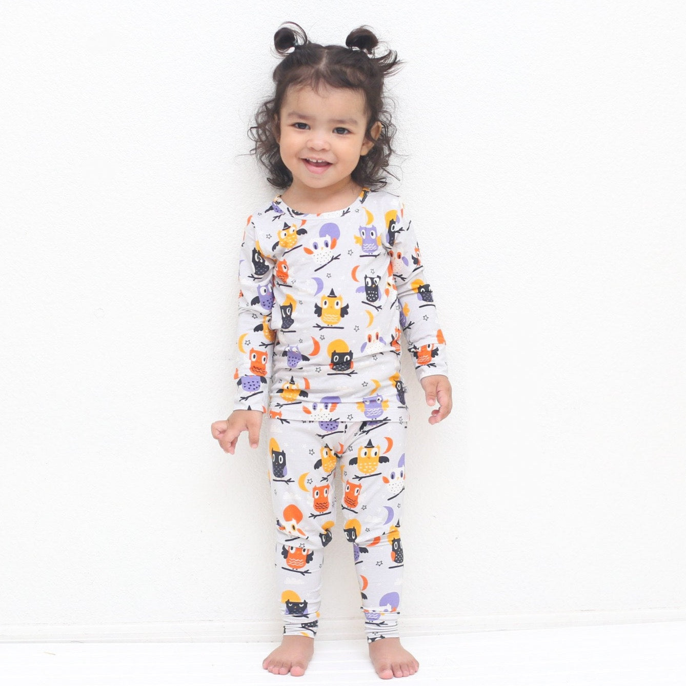 Two Piece Pajama Set in Night Owl