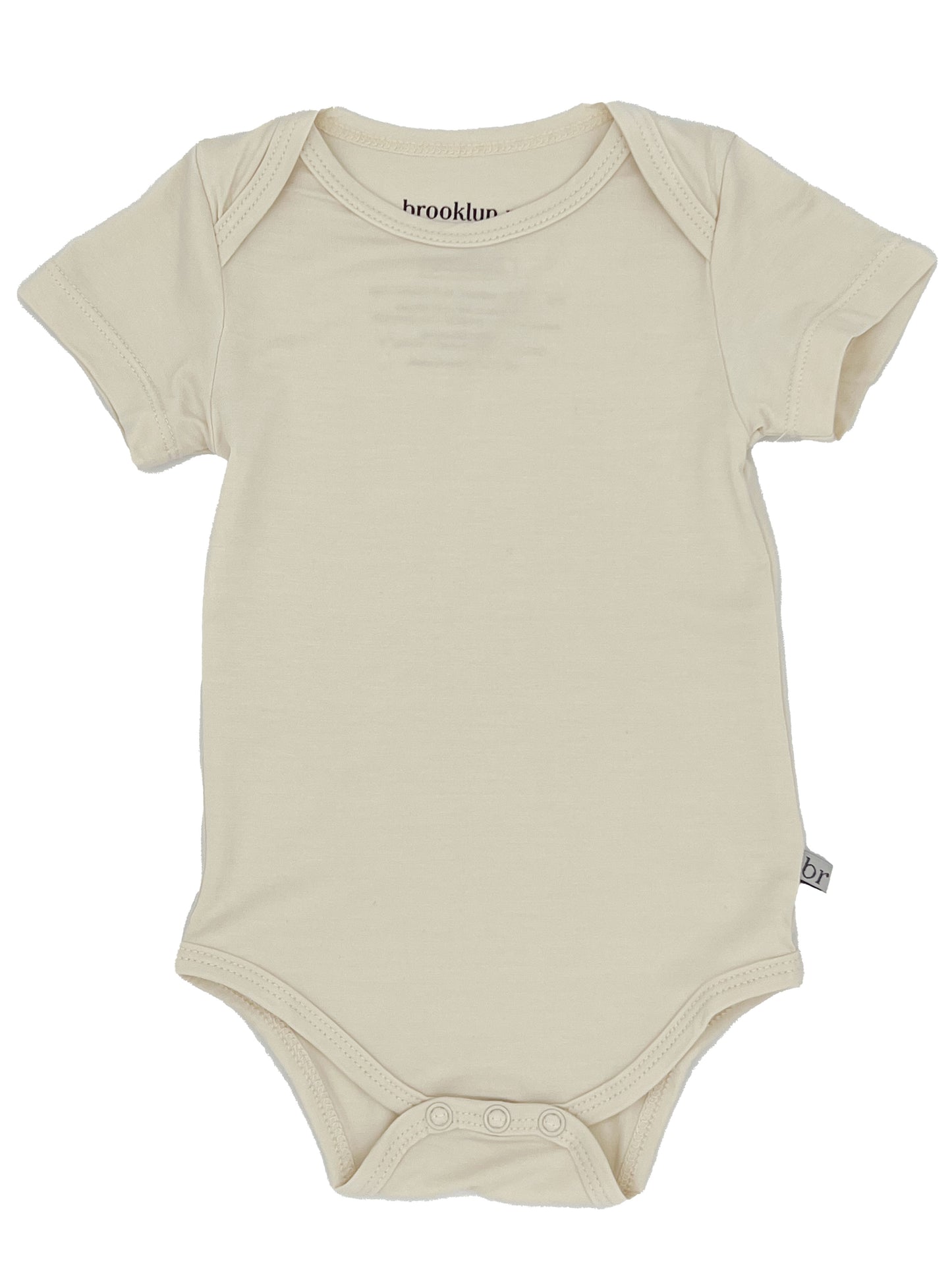 Short Sleeve Bamboo Bodysuit in Vanilla Cream